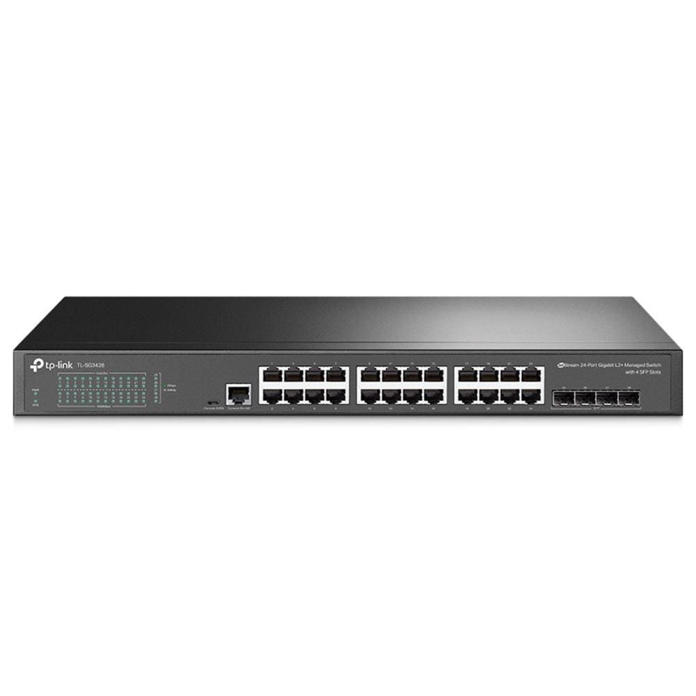 Switch TP-Link TL-SG3428 - 24 Portas Gigabit - 4 Portas SFP - Switch Gerenciável L2+ - JetStream