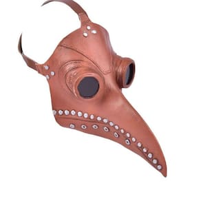 Fantasia Máscara Médico Da Peste Bico Steampunk Marrom