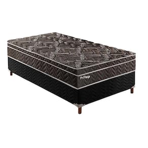 Conjunto Box Solteiro: Colchão Molas Paropas MasterPocket Ensacadas Privilege + Base CRC Suede Black(88x188x25)