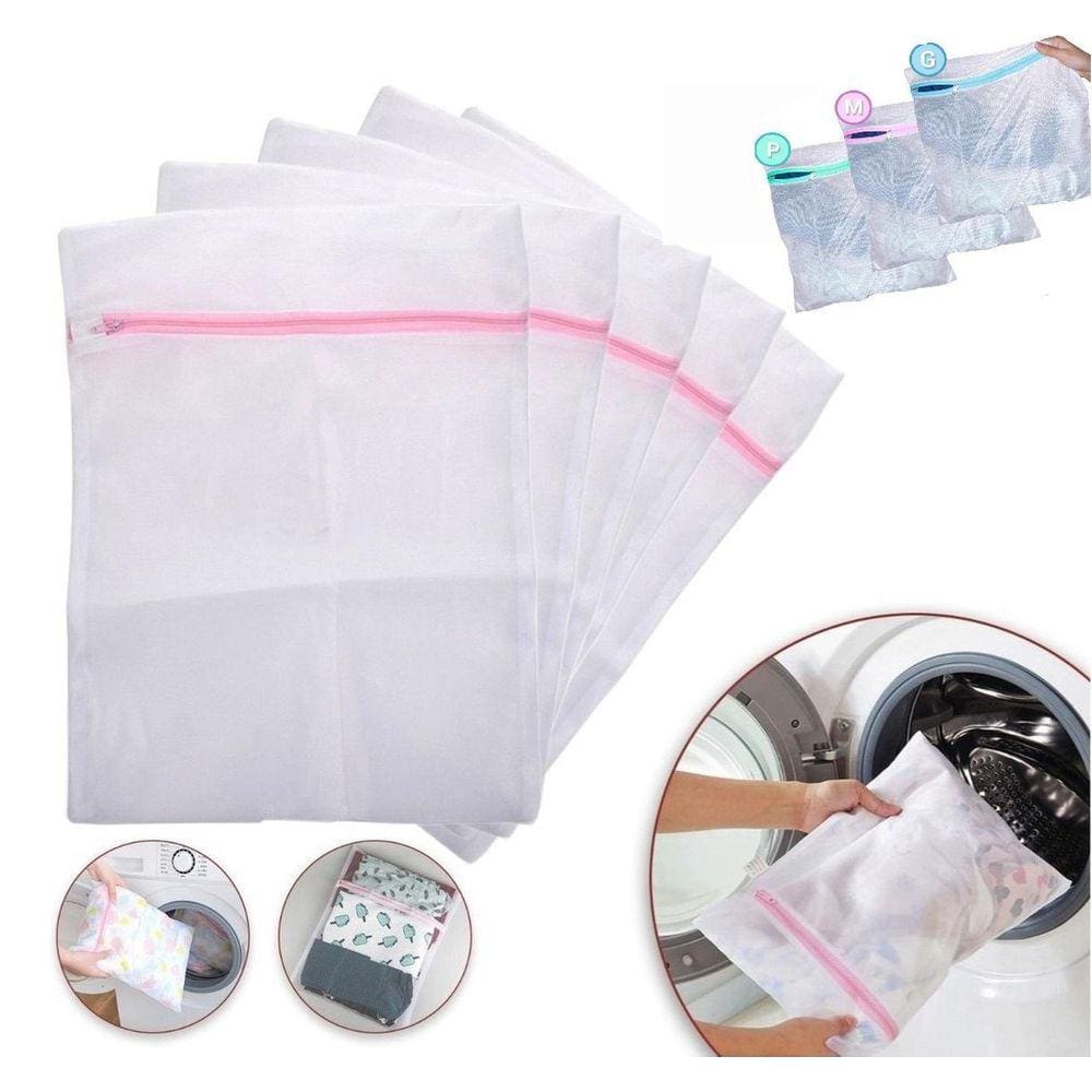 Kit 3 Sacos Para Lavar Roupas Delicadas Pequeno Médio Grande