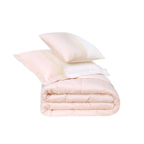Cobreleito Melinda Super King Lavive Sal Rosa/Palha 5 Peças