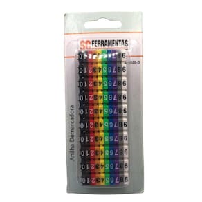Anilha Demarcadora para Cabos 6.0MM . Com Numeros de 0 A 9 K-GL-6020-D BrCabo