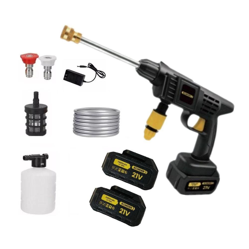 Lavadora Portátil Alta Pressão Com 2 Bateria Recarregáveis