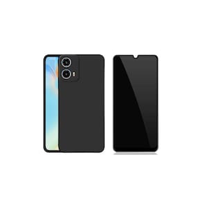 Capa Aveludada + Película Hidrogel Privacidade Para Moto G34