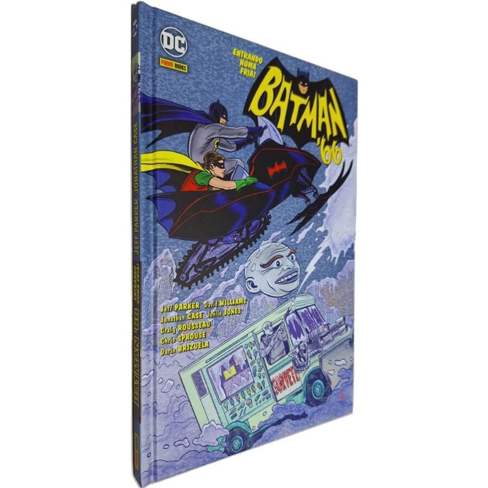 Livro em Formato HQ Graphic Novel Batman `66 Entrando Numa Fria! Jeff Parker Jonathan Case