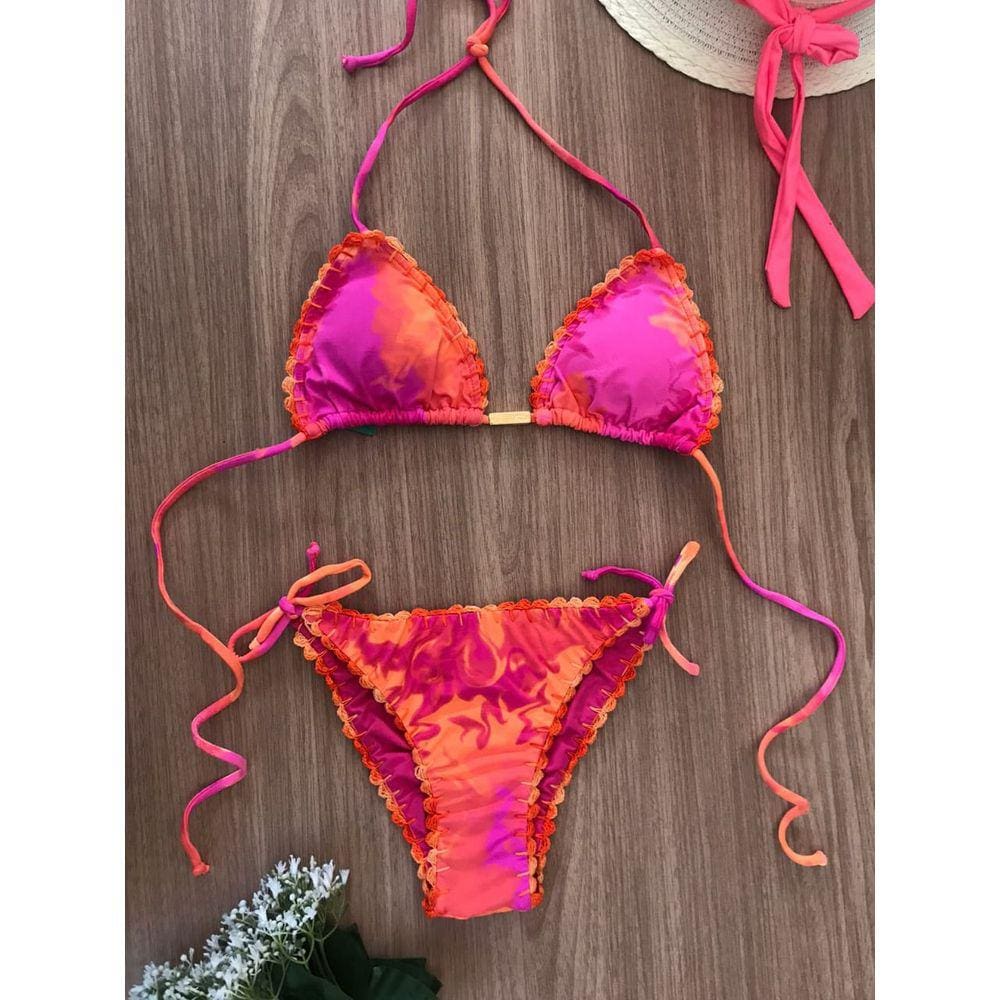 Conjunto Resort Com Tanga Amarração
