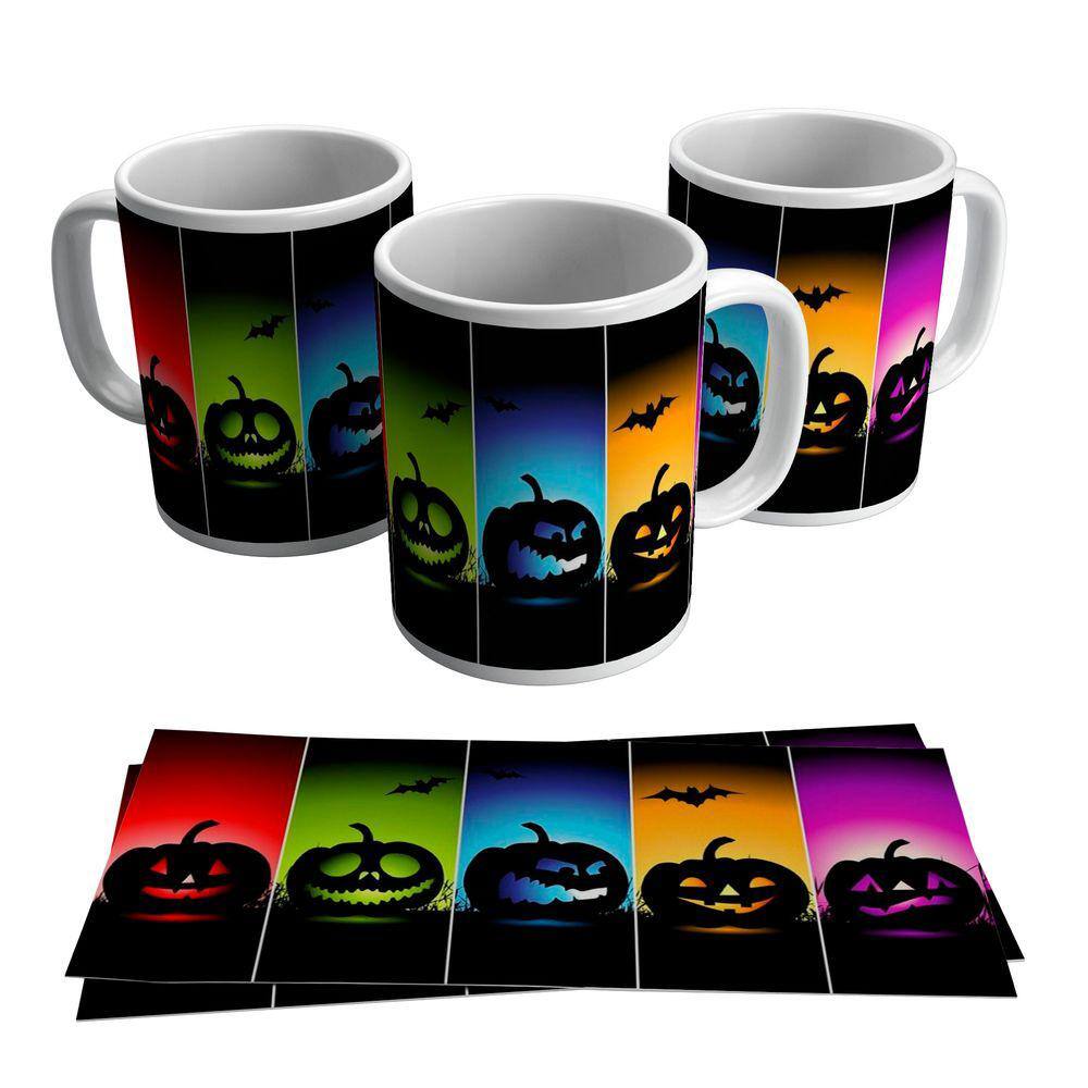 Caneca Dia Das Bruxas Happy Halloween Abóboras 325ml