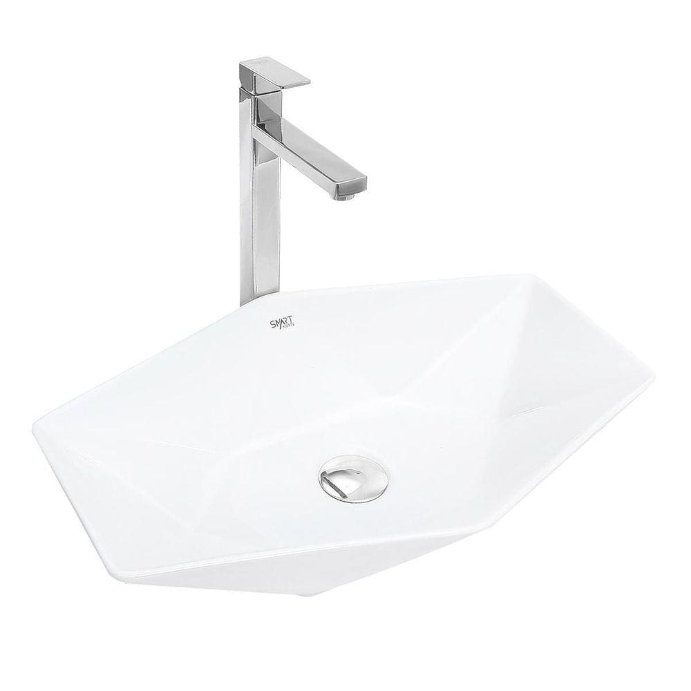 Kit Cuba Pia Louça Cerâmica Banheiro C/Torn E Vál Cromada 93