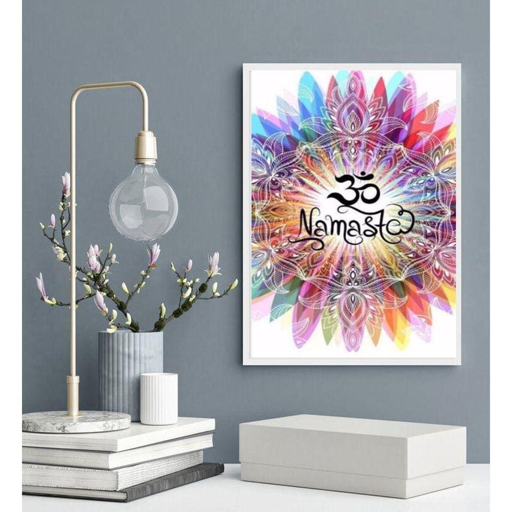 Quadro Decorativo Namastê Aquarela 24X18Cm - Com Vidro