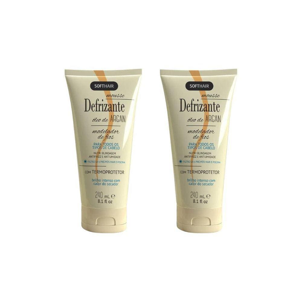 Defrizante Soft Hair 240 Ml Argan-Kit C/2Un