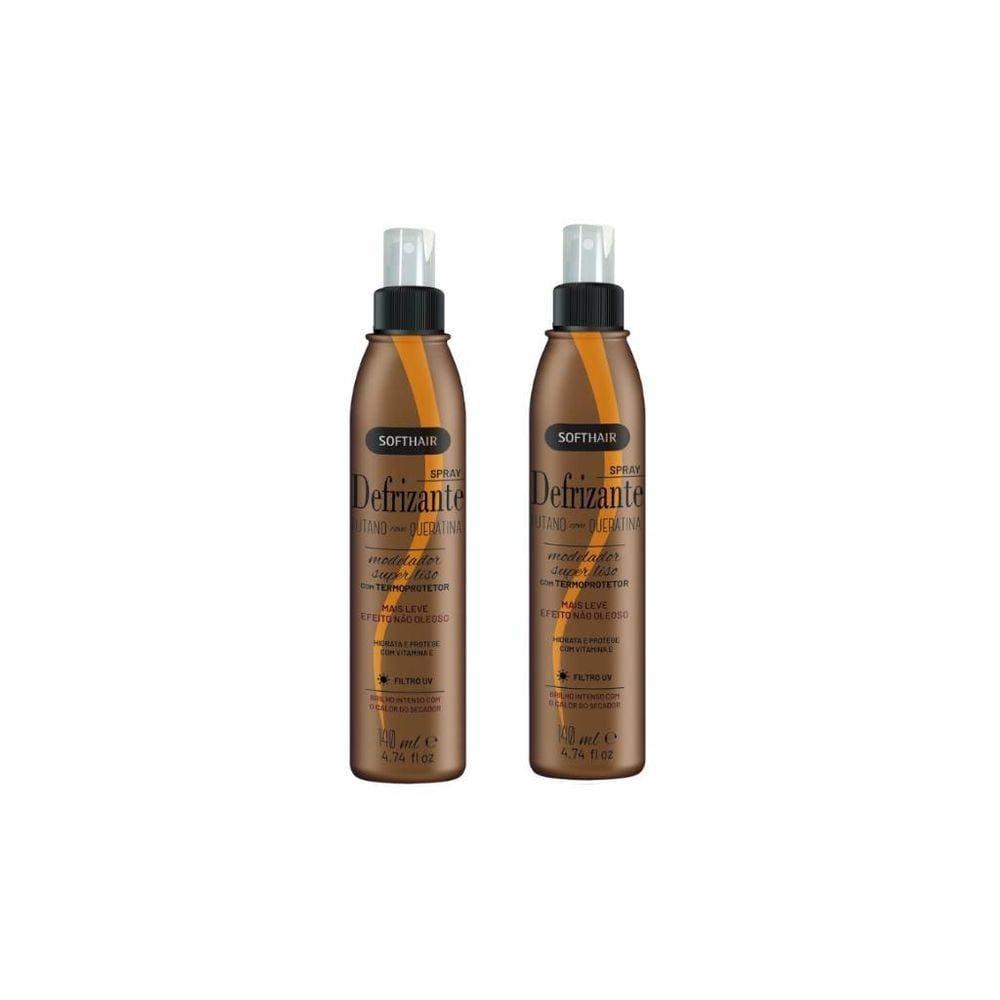 Defrizante Soft Hair 140Ml Spray Tutano Queratina- Kit C/2Un