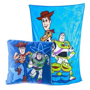 Kit Almofada + Manta Toy Story Azul Zonacriativa