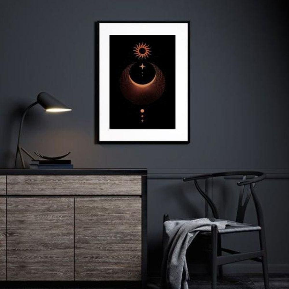 Quadro Decorativo Místico Eclipse - 60X48Cm