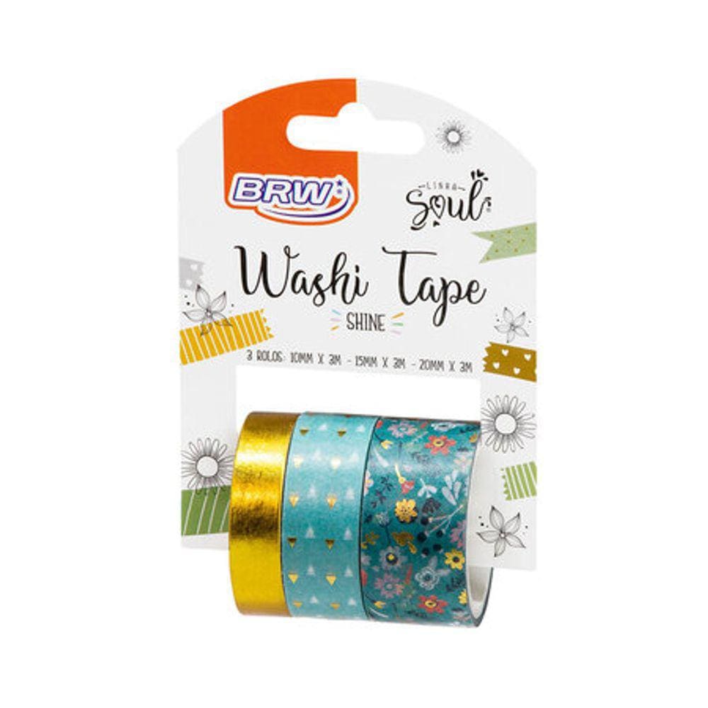 Washi Tape Fita Adesiva Shine C/ 3 Unidades cada - BRW
