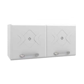 Armário Aéreo p/ Cozinha Mirage New Aço c/2 Portas 80cm Branco - Telasul