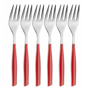 Kit 3 Peças Queijo Faca Espátula Petisco Vermelho Bugatti