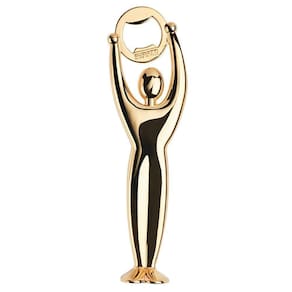 Abridor De Garrafas Banhado Ouro 24Kl Dourado Gym Bugatti