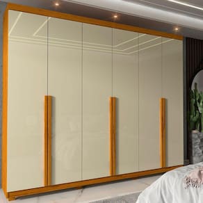 Guarda Roupa 6 Portas Imperatriz Naturale Off White - Gelius
