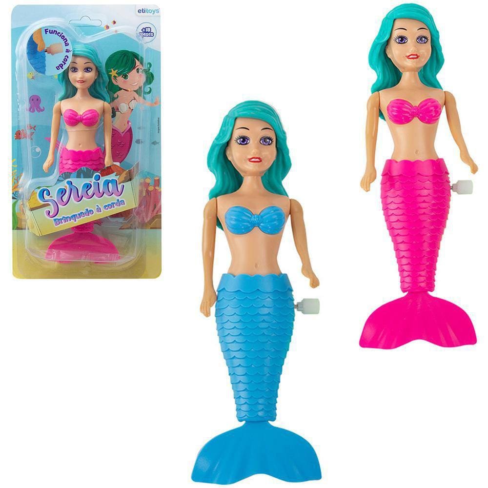 Boneca Sereia Colors Para Banho A Corda