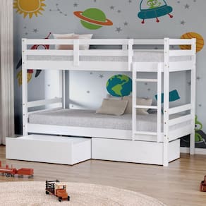 Beliche Infantil Slim RB com 02 Gavetas Madeira Maciça Branco Housin