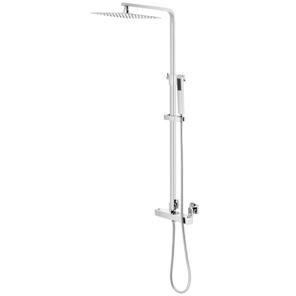 Ducha Coluna de Inox Quadrada 25 Cm Cromada
