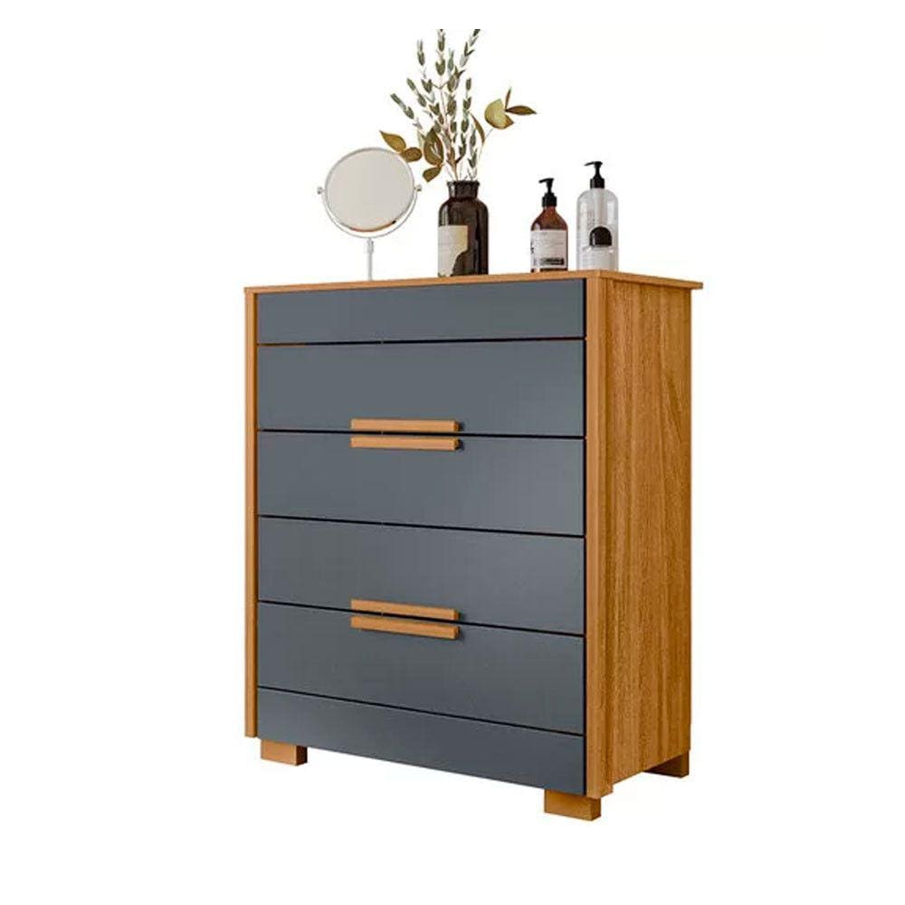 Cômoda Dhara 86cm Produzida em MDP com 4 Gavetas Moval