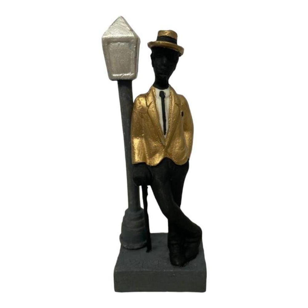 Escultura Zé Pelintra No Poste 11 Cm Em Resina