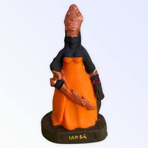 Escultura Orixá Iansã Em Resina 10Cm Umbanda Candomblé