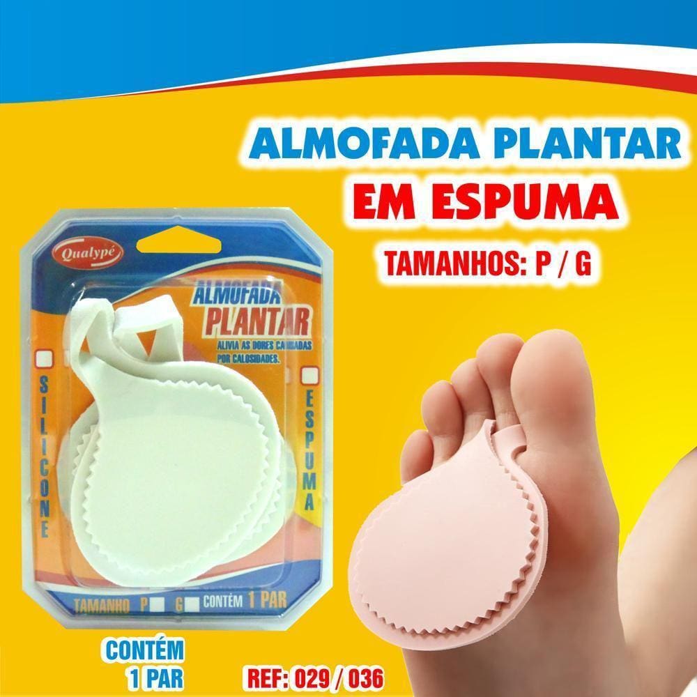 Almofada Plantar Qualypé Espuma de Látex Autoadesiva