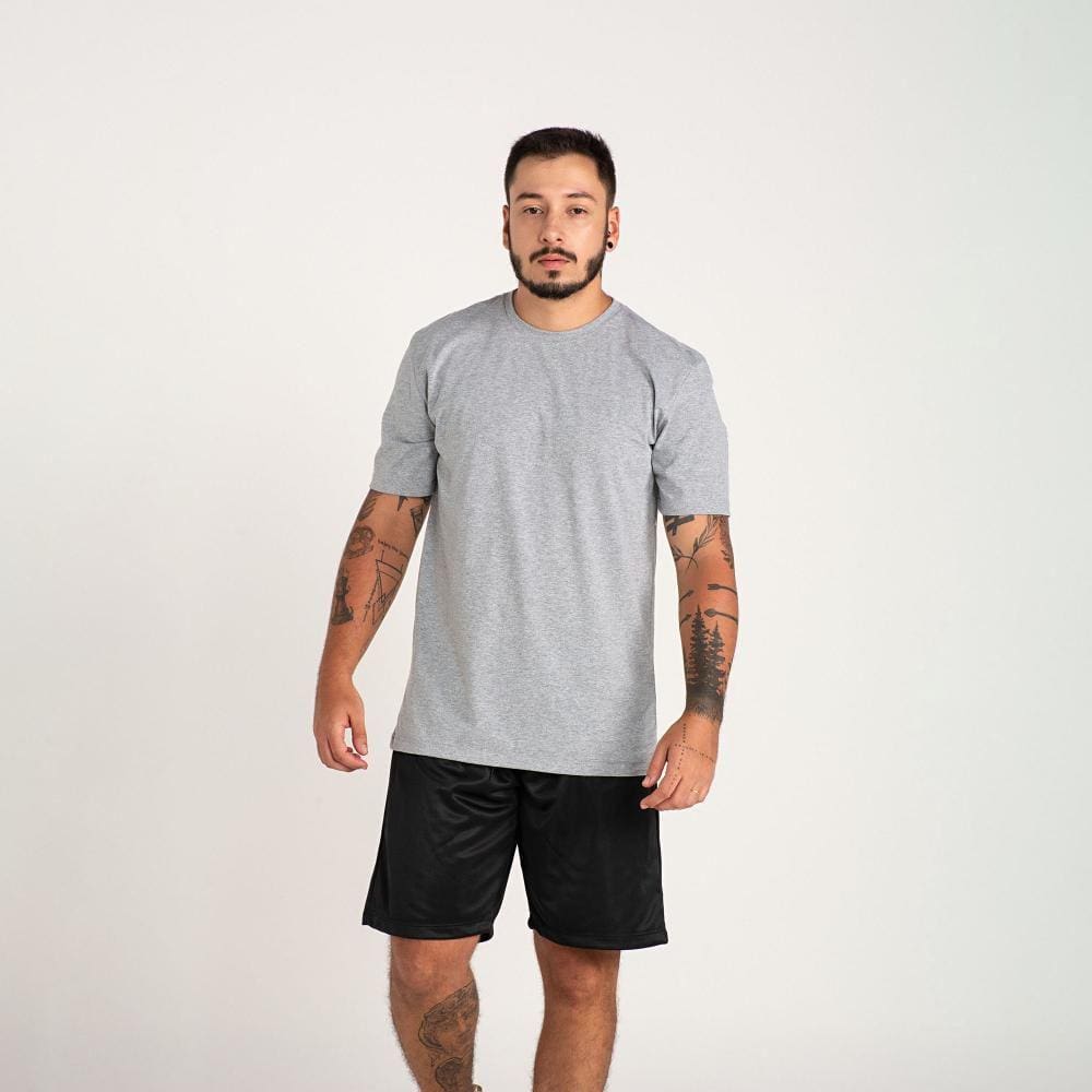 Camiseta Básica Masculina Manga Curta 100% Algodão