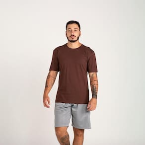 Camiseta Básica Masculina Manga Curta 100% Algodão