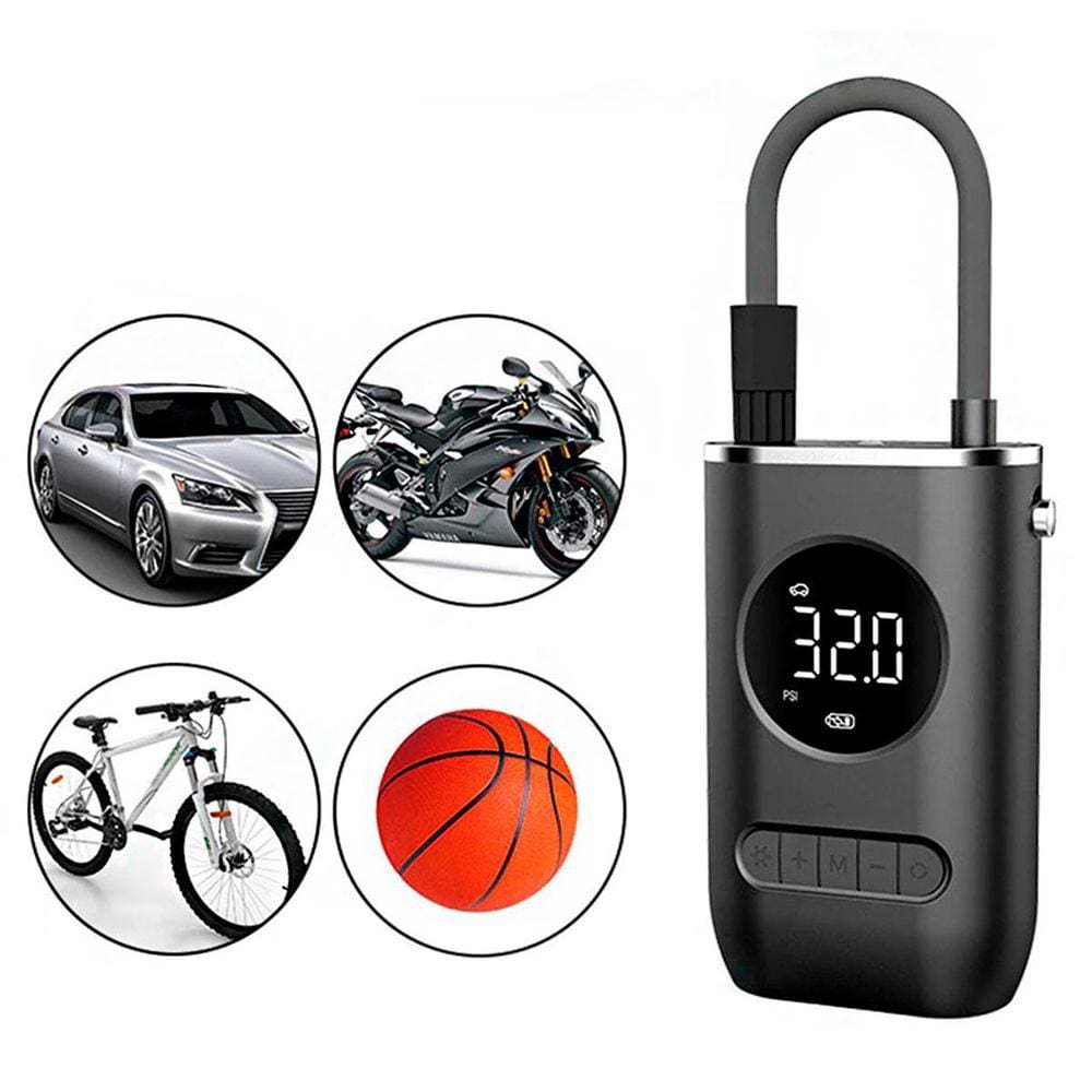 Bomba Elétrica Encher Pneu Carro Moto Bike - Digital