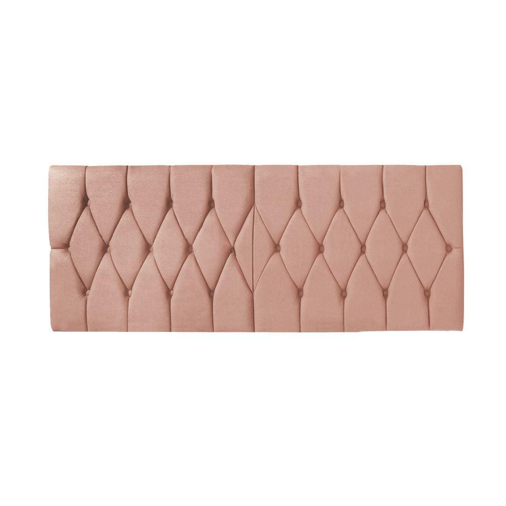 Cabeceira Painel Dubai Deluxe Estofada Casal Rosé - 1,40 metros