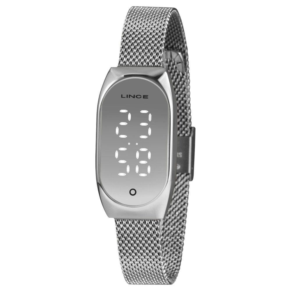 Relógio Pulso Quartz Digital Feminino Lince LDM4706L Prata