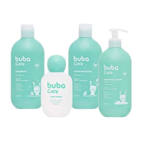 Kit Higiene Banho de Bebê 400ml Colônia 100ml Sem Lágrimas Buba Care