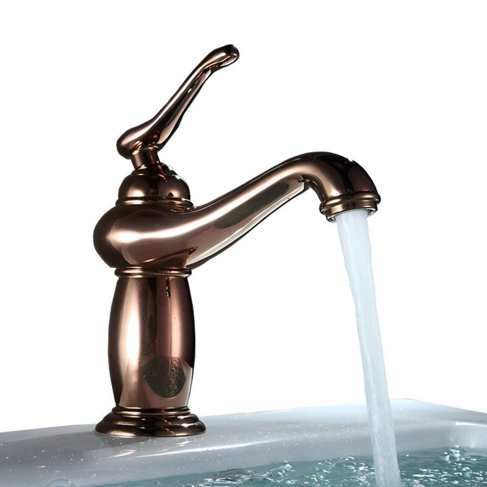 Torneira Vintage Retro Rústica Design Antigo Bronze Cobre Misturador Monocomando Bica Baixa Bico Aerador