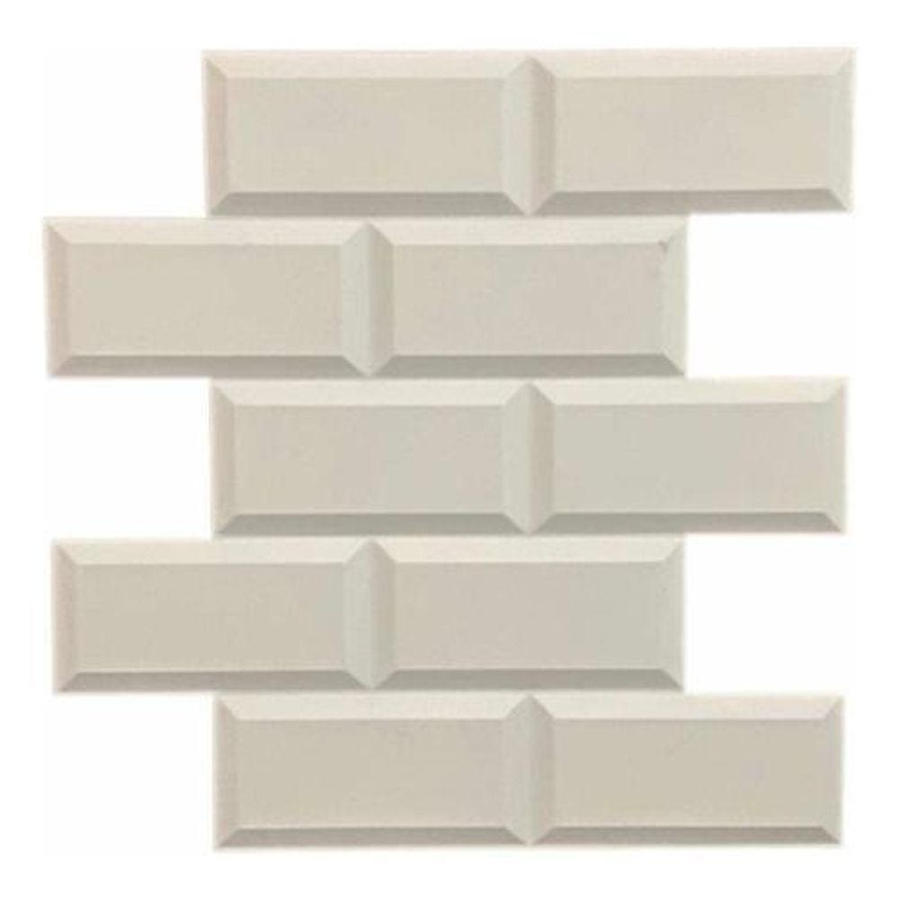 12 Placas 3D De Pvc Azulejos Tijolinho Retro Cozinha 50X50Cm