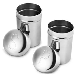 Kit Saleiro Pimenteiro Inox Cozinha Porta Sal Pimenta Mimo