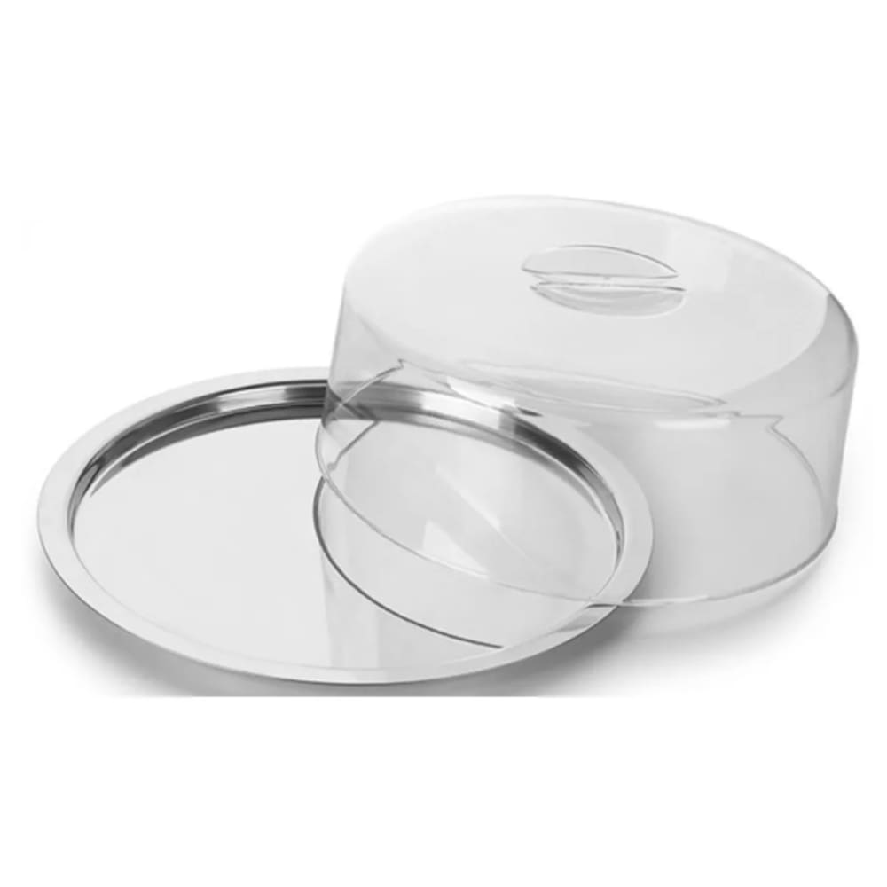 Porta Queijo Queijeira Boleira Inox Makinox 30cm