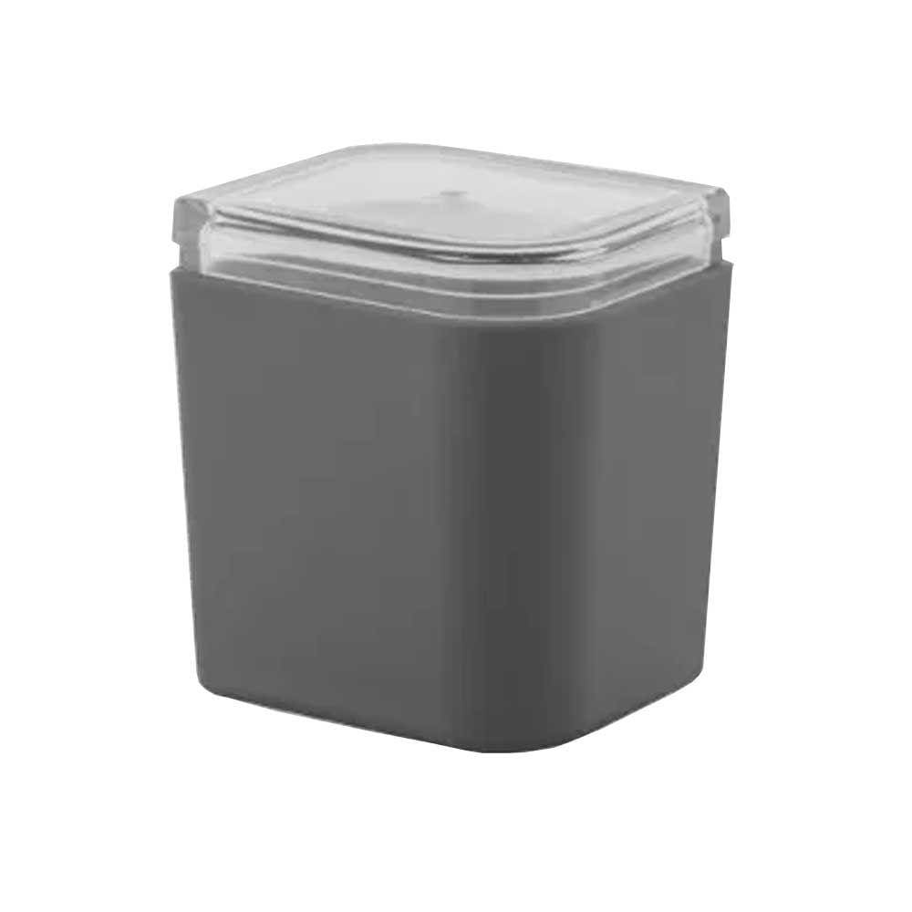 Porta Algodão e Cotonete Pétala Cinza - Ou