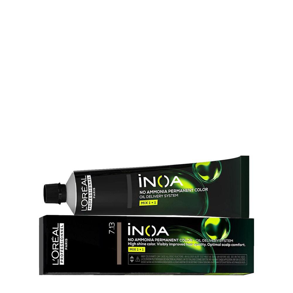 L`Oréal Professionnel Inoa 7.13 Louro Acinzentado Dourado - Coloração Permanente 60g