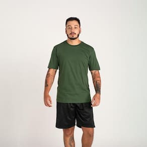 Camiseta Masculina Lisa Manga Curta Algodão Macia