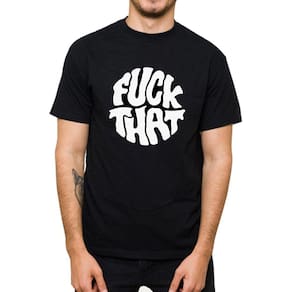 Camiseta Basica Musica Algodao Frase Fuck That Manga Curta Gola Redonda