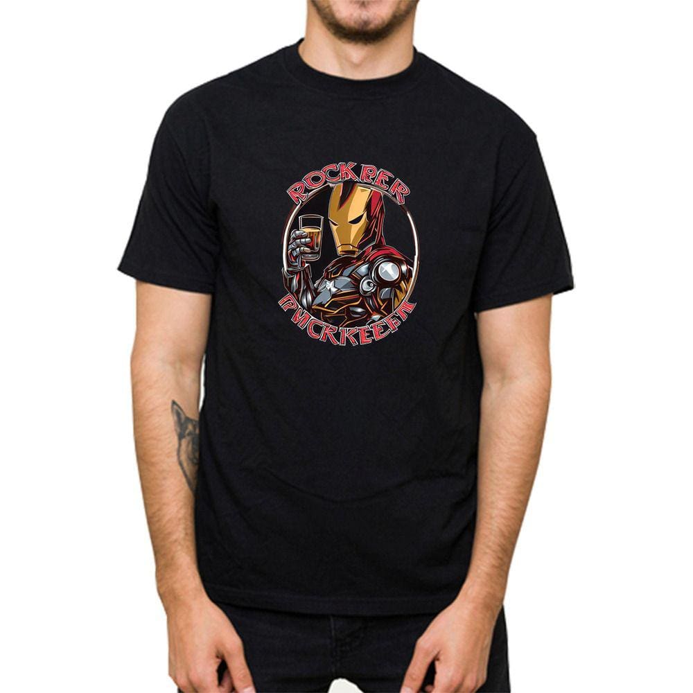 Camiseta Algodao Masculina Gola Redonda Estampa Homem Cervejeiro Manga Curta