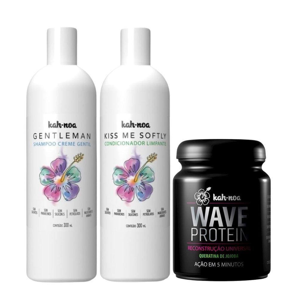 Kit Shampoo E Condicionador Kah Noa E Wave Protein