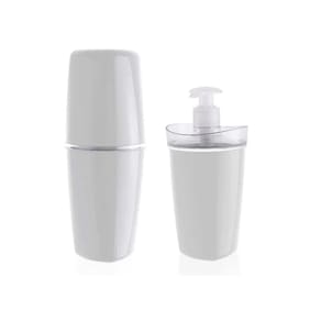 Conjunto de Banheiro Plástico Tule Branco - Ou