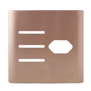 Placa 3 Teclas + Tomada Com Suporte 4X4- Novara Champanhe