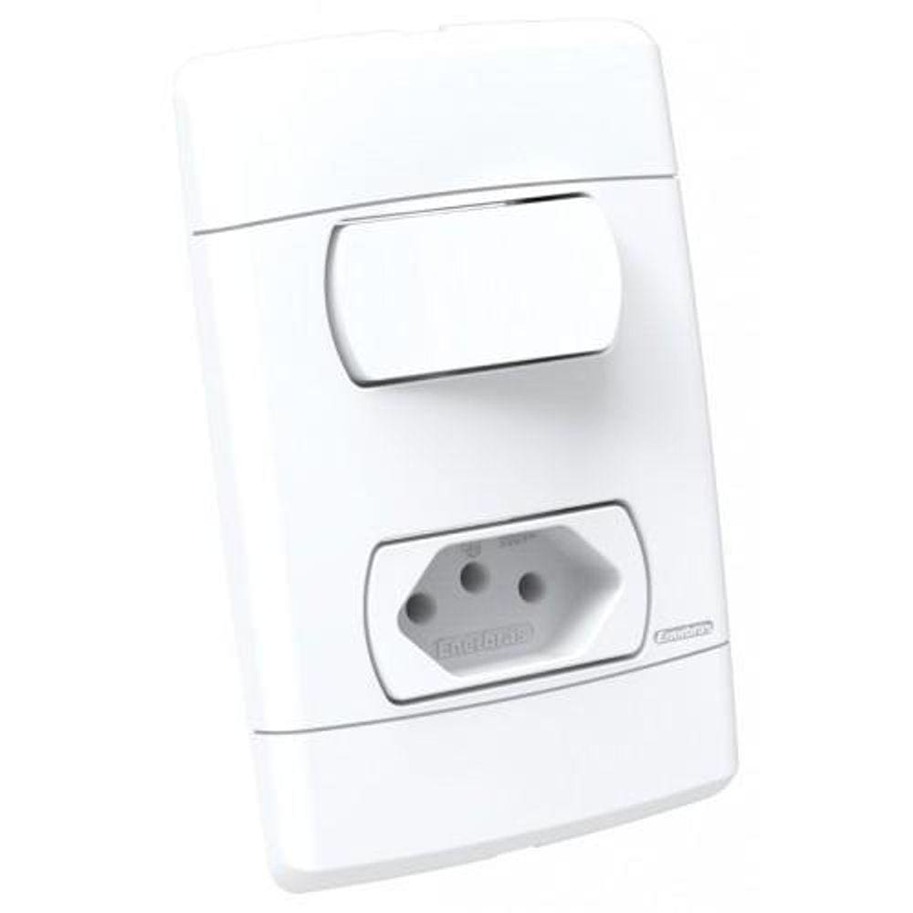 Cj Interruptor Simples +Tomada 20A 4X2- Enerbras Neo Sottile