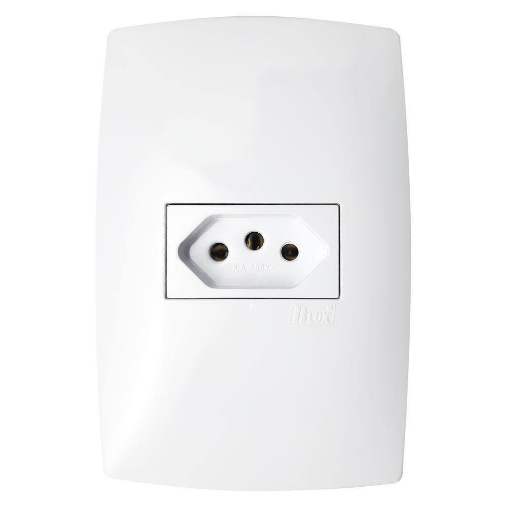 Blux Home Tomada 10A Com Placa 2X4