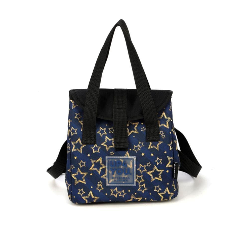 Lancheira Up4You Tween Estrelas Metalizadas Azul Luxcel